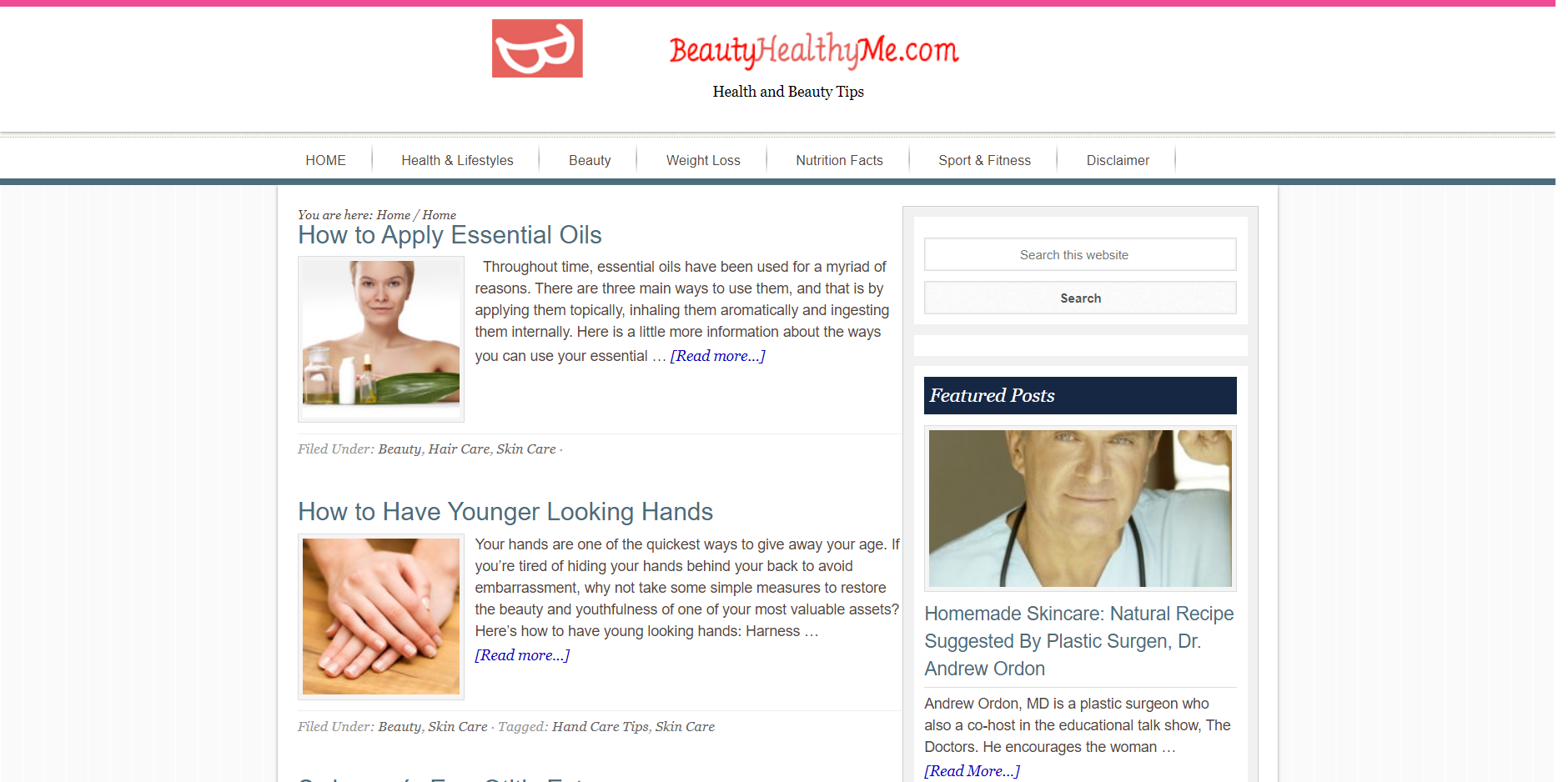 Beauty Healthy Me Screenshot
